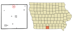 Location of Van Wert, Iowa