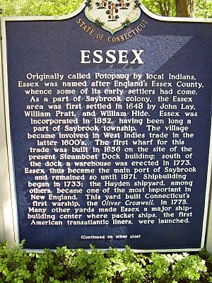 Essex CT town historical sign1