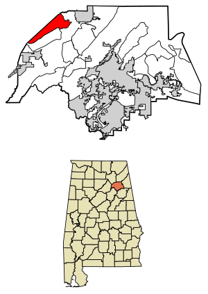Location of New Union in Etowah County, Alabama.