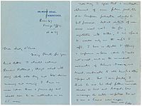 F L Lucas Bletchley Park letter