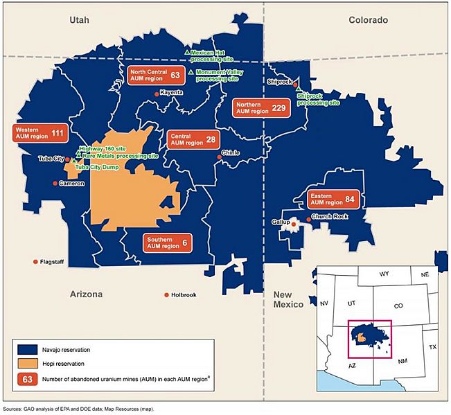 Image Figure 1 Map of the Navajo and Hopi Reservations with 521