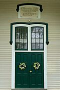 First Congregational Church, Chester, NJ - front door and church history