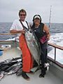 Fishermen with bigeye tuna