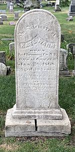 Grave of Kate Warne (1833–1868) at Graceland Cemetery, Chicago