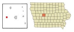 Location of Scranton, Iowa