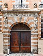Hôtel d'Orbessan (Toulouse) - Façade rue Mage - Le portail