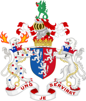 Herbert Earl of Carnarvon Achievement with mullet.svg