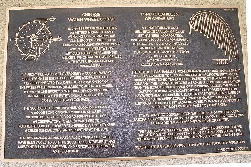 HornsbyWaterClock Plaque3