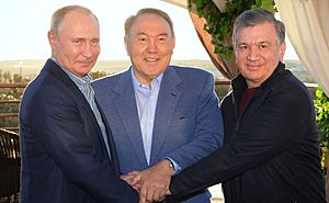 Informal meeting with Nursultan Nazarabayev and Shavkat Mirziyoyev 02