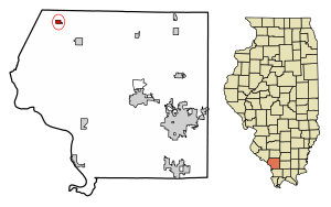 Location of Campbell Hill in Jackson County, Illinois