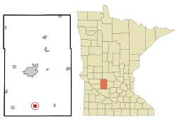 Location of Blomkest, Minnesota