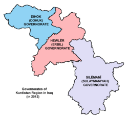 Kurdistan governorates 2012