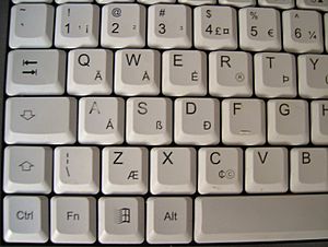 Left side of modern US-International keyboard