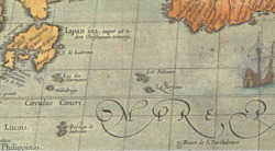 Los Bolcanes and La Farfana, on Abraham Ortelius, Maris Pacifici, 1589