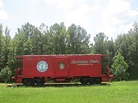 Louisiana Trails Railroad Car in Goldonna IMG 2075