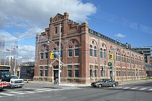 Many buildings in the historic district resembled factories or mills (27798510592)