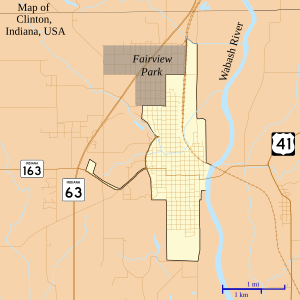 Map of Clinton, Indiana