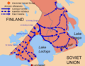 Map of Finnish operations in Karelia in 1941