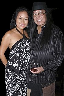 Marlene Aguilar with her brother Freddie Aguilar