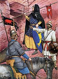 Maronite archer guiding Crusaders