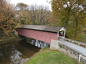 Mercer's Mill Covered Bridge-from the air 2