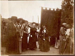 Millicent Garrett Fawcett and Lady Frances Balfour at Women's Coronation Procession