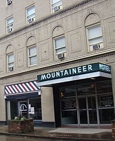 Mountaineer Hotel; Williamson, West Virginia; brick details at cornice line
