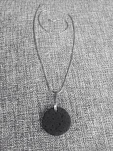 Necklace made from ash from the 2010 eruption of Eyjafjallajökull 2013-09-18 18-49
