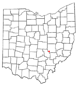 Location of Roseville, Ohio