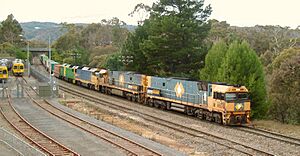 Pacific National freight train at Belair, SA, 25 June 2005