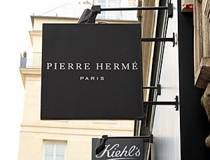 Pierre Hermé shop sign, Rue Bonaparte, Paris