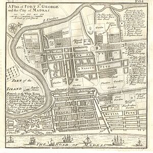 Plan of Fort St George and the City of Madras 1726