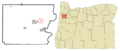 Polk County Oregon Incorporated and Unincorporated areas Rickreall Highlighted