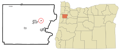 Location of Rickreall, Oregon