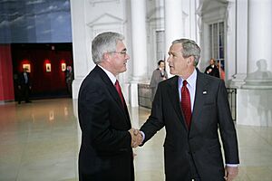 President George W. Bush Greets Jim Edgar