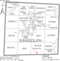 Randolph County map Whynot