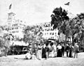 Royal Poinciana guests standing beside the hotel train - NO36611