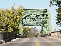 San Joaquin River road bridge at Mossdale Crossing in Lathrop