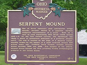 Serpent Mound Plaque