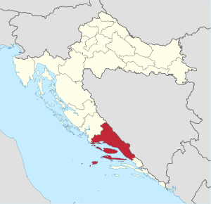 Split-Dalmatia County within Croatia