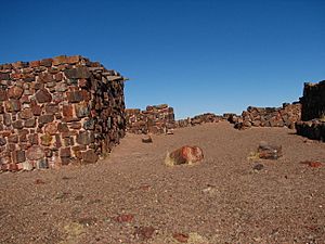 Structures made of petrified wood (Petrified Forest National Park, 2006) (2).jpg