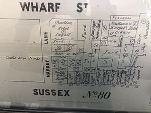 Sussex Street, Sydney historical map Hyatt Hotel precinct