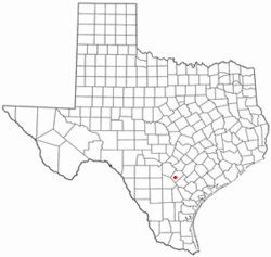 Location of Floresville, Texas