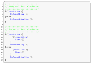 Test Condition Duplication
