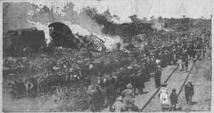 Train wreck at Hammond Circus Train Wreck, at Hammond, Indiana June 22, 1918.png