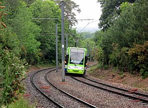 Tramlink tram no 2538 at Addington Hills