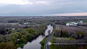The Milwaukee River in Saukville, Wisconsin