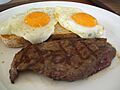 Wagyu rump steak and eggs - Jones the Grocer, Chadstone