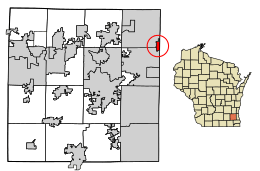 Location of Butler in Waukesha County, Wisconsin.