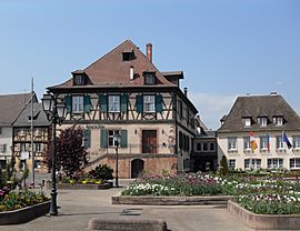 The town hall in Wintzenheim